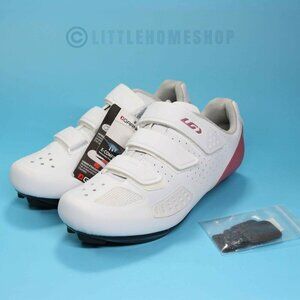 NWT!  Louis Garneau Women's Jade II Cycling Shoes, White, Pink, Size 6.5, EU37